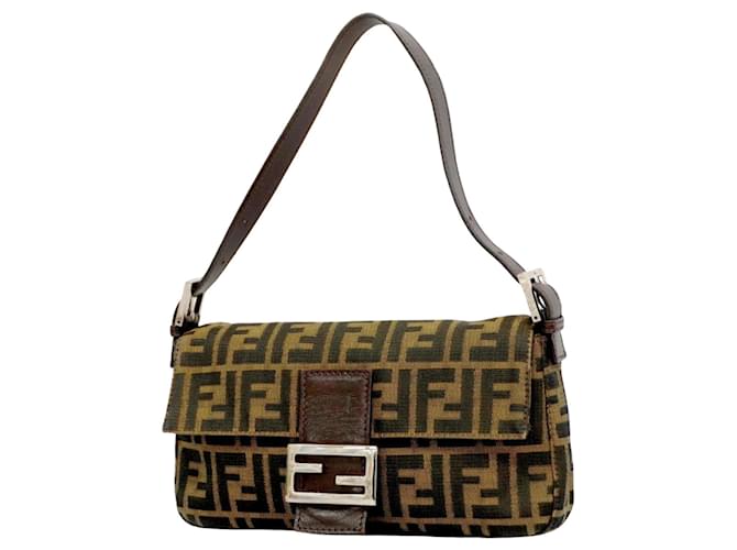 Fendi Zucca Brown Cloth  ref.1373653