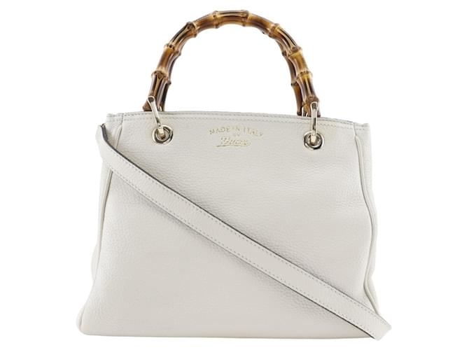 Gucci Bamboo White Leather  ref.1373668