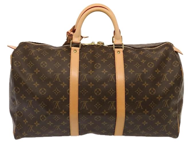 Louis Vuitton Keepall 50 Brown Cloth  ref.1373827