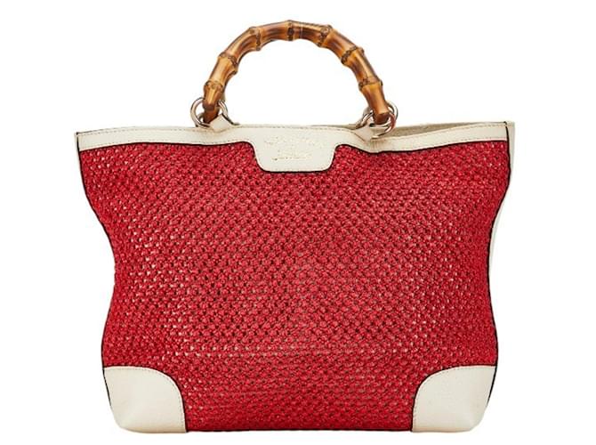Gucci Bamboo Red Synthetic  ref.1373835