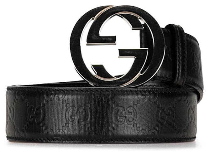 Gucci Interlocking Black Leather  ref.1373853