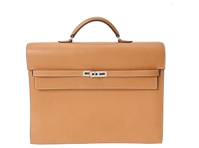 Hermès Kelly Depêche 38 Cuir Marron  ref.1373895