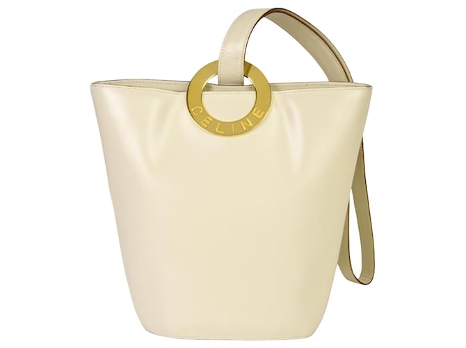 Céline White Leather  ref.1373928