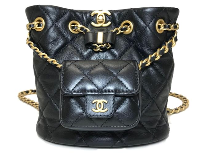 Chanel Matelassé Black Leather  ref.1373936