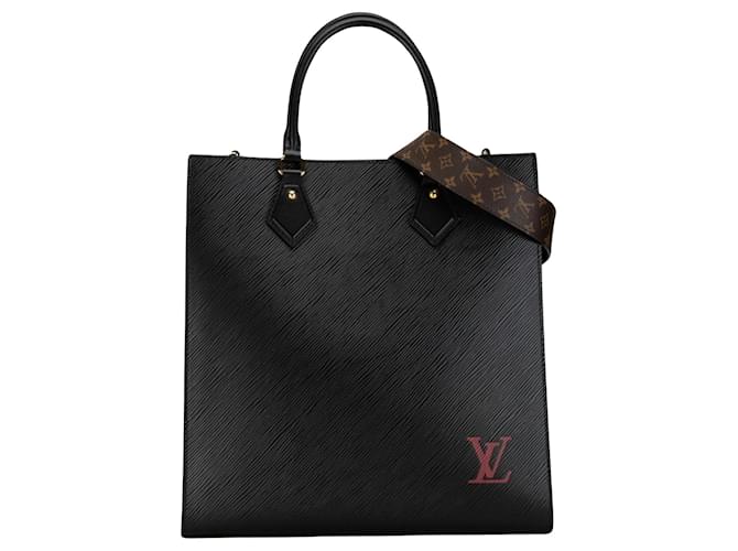 Louis Vuitton Sac Plat Black Leather  ref.1373966