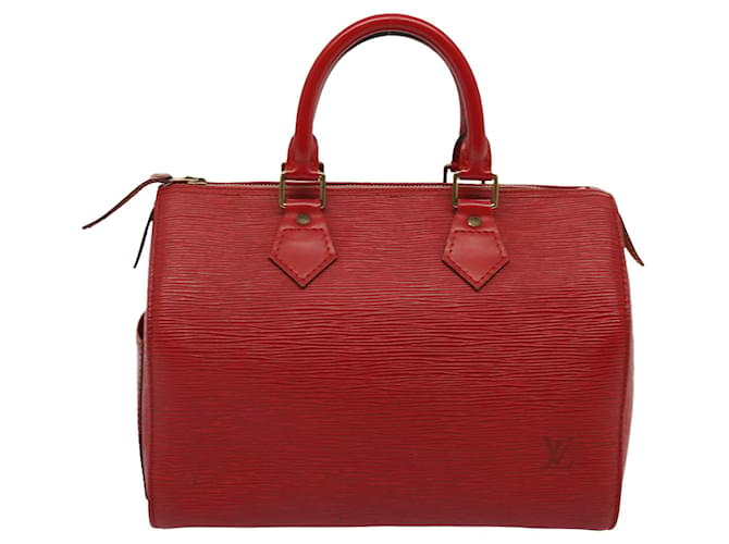 Louis Vuitton Speedy 25 Red Leather  ref.1373986