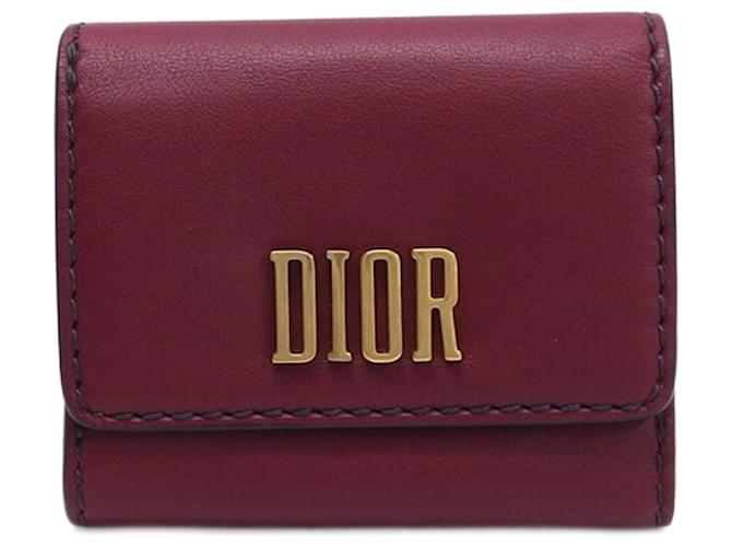 Dior -- Dark red Leather  ref.1374004