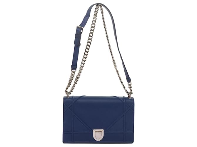 Dior Diorama Blue Leather  ref.1374052