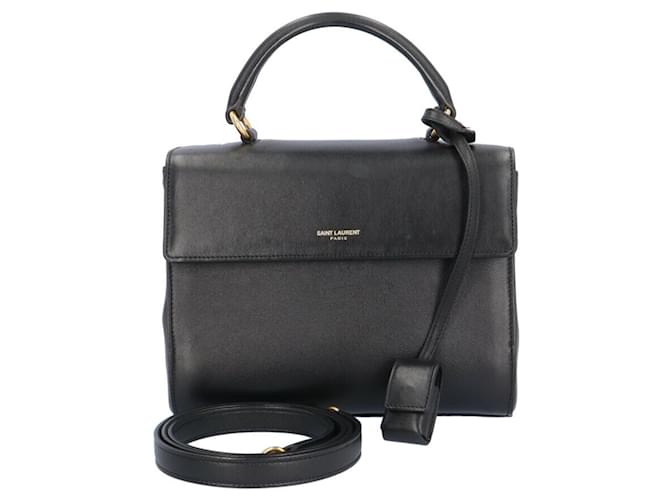 SAINT LAURENT Preto Couro  ref.1374089