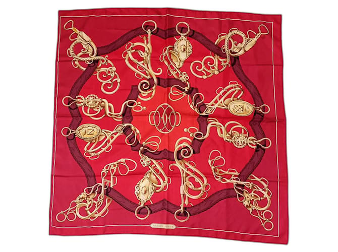 Hermès carré Lift profile, foulard designed by Shan Merry Red Silk  ref.1374100