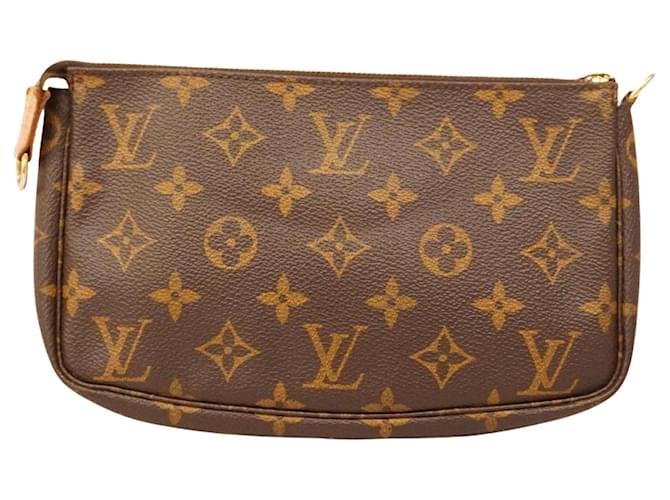 Louis Vuitton Pochette Accessoires Marrom Lona  ref.1374145