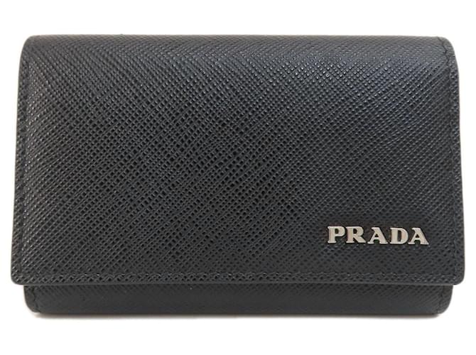 Prada Vitello Preto Couro  ref.1374158