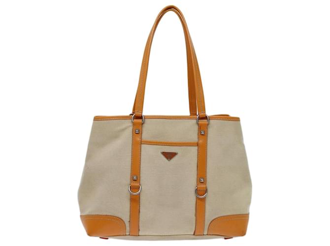 Tote Cabas Prada Toile Beige  ref.1374165