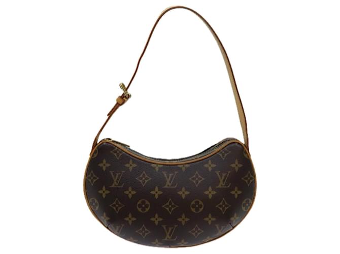 Croissant Louis Vuitton Castaño Lienzo  ref.1374169