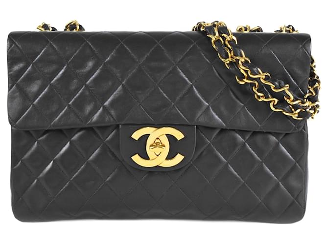 Chanel Timeless Black Leather  ref.1374218