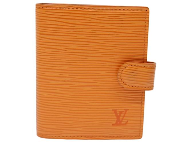 Funda de agenda Louis Vuitton Naranja Cuero  ref.1374255