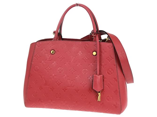 Louis Vuitton Montaigne Red Leather  ref.1374262