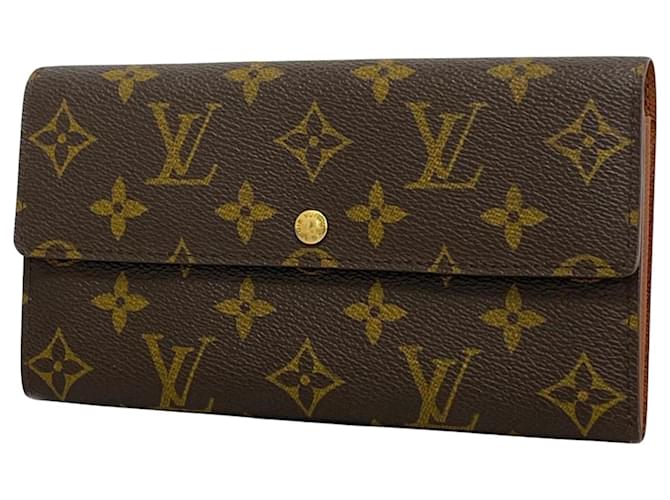 Louis Vuitton Portefeuille Sarah Marrom Lona  ref.1374286