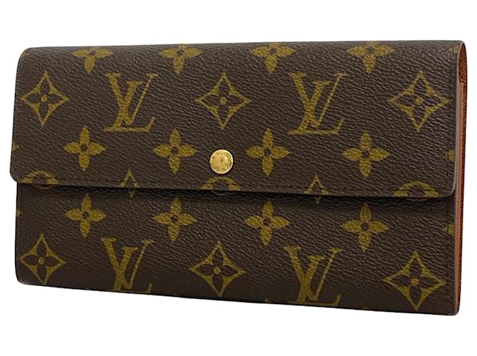 Louis Vuitton Portefeuille Sarah Brown Cloth  ref.1374286