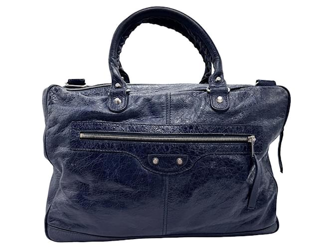 Balenciaga Navy blue Leather  ref.1374347