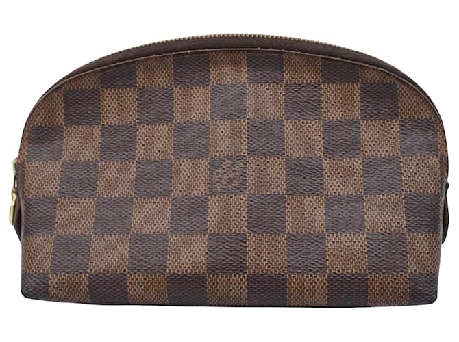 Bolsa cosmética Louis Vuitton Marrom Lona  ref.1374352
