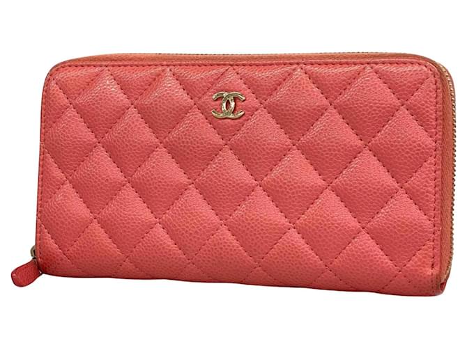 Chanel Matelassé Pink Leather  ref.1374362
