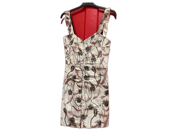 Vestido Isabel Marant de piel de cordero Multicolor