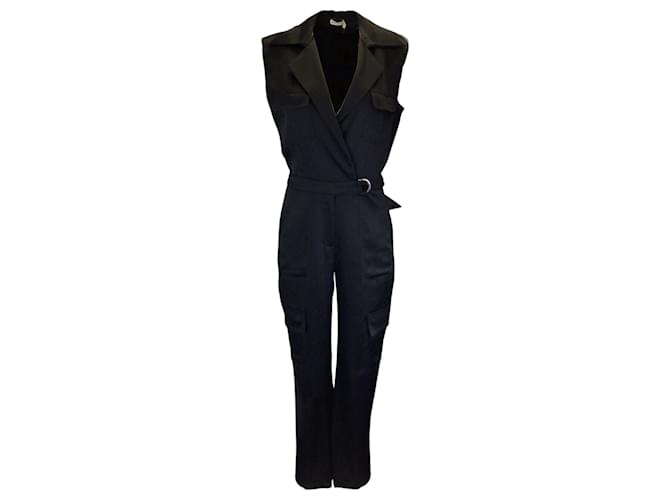 Autre Marque Simkhai Black Haisley Belted Sleeveless Jumpsuit Synthetic  ref.1374423