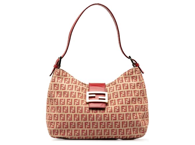 Brown Fendi Zucchino Shoulder Bag Leather  ref.1374427