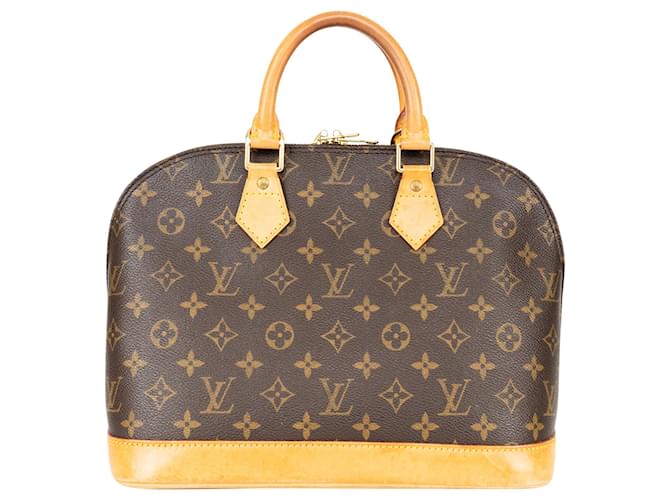 Louis Vuitton Alma PM Handbag Canvas Monogram Brown Cloth  ref.1374433