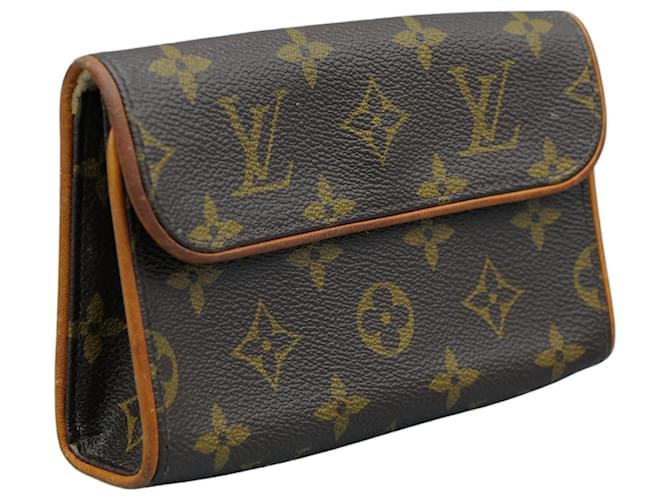Louis Vuitton Pochette Vintage Braun Tuch  ref.1374465