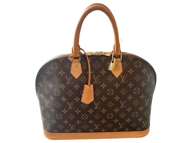 Alma Louis Vuitton Large Soul Brown Leather Cloth  ref.1374478