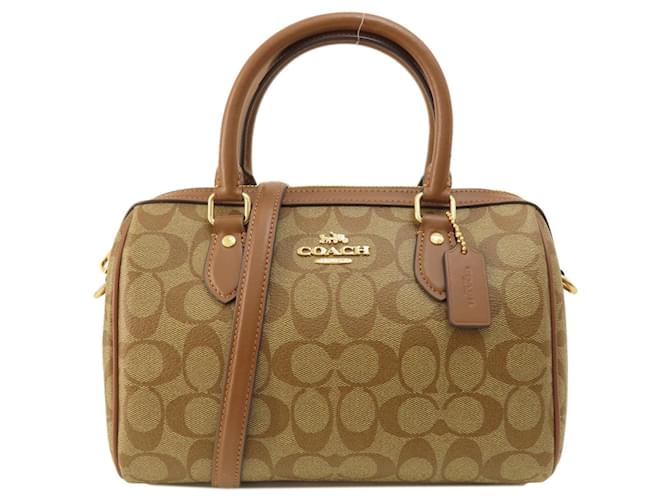 Coach Signature de l'entraîneur Toile Marron  ref.1374502