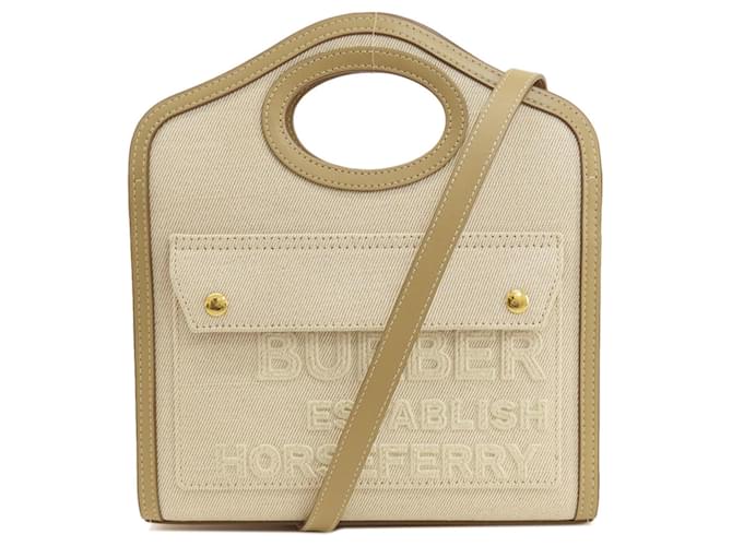 Burberry Pocket Bag Beige Cloth  ref.1374538