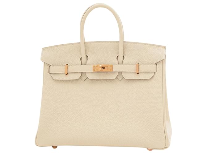 Hermès Birkin 25 White Leather  ref.1374544