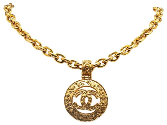 Timeless Chanel COCO Mark Dourado Metal  ref.1374545
