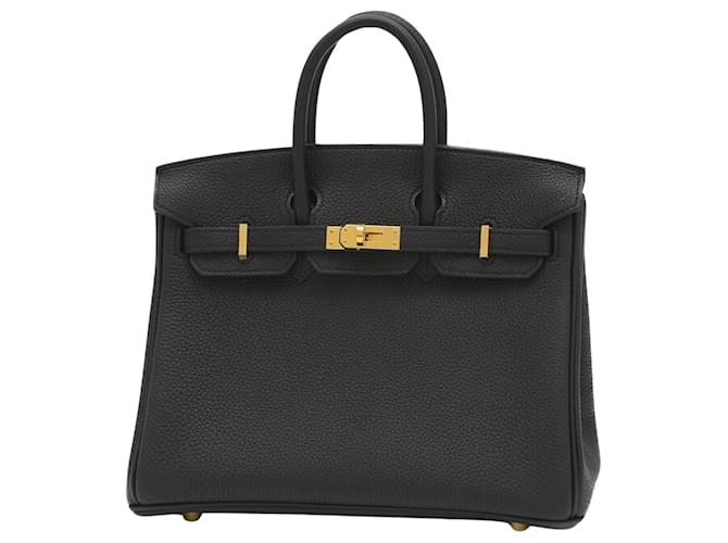 Hermès Birkin 25 Preto Couro  ref.1374566