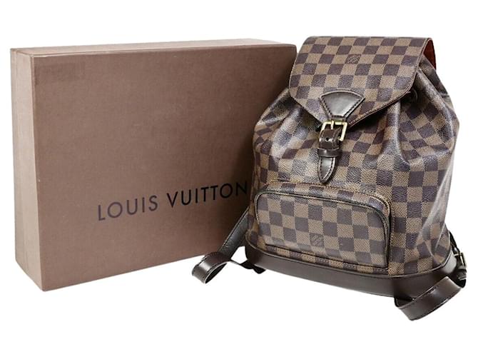 Louis Vuitton Montsouris MM Brown Cloth  ref.1374571