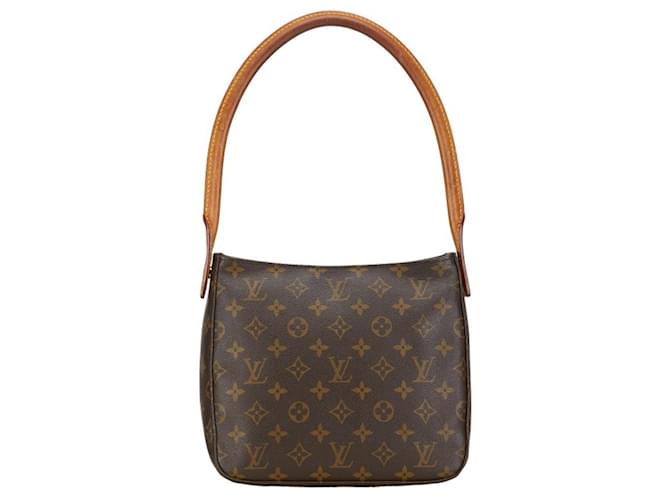 Louis Vuitton Looping MM Braun Leinwand  ref.1374628