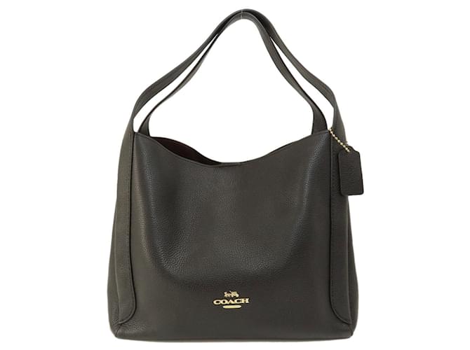 Coach Trainer Hadley Hobo Schwarz Leder  ref.1374705