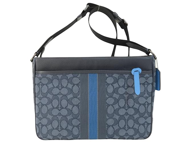 Coach Firma del entrenador Azul Lienzo  ref.1374717