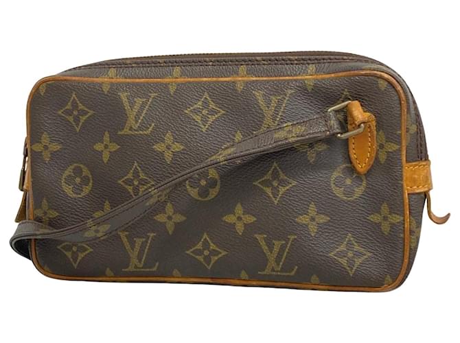 Louis Vuitton Marly Marrone Tela  ref.1374746