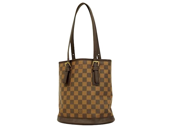 Louis Vuitton Bucket Brown Cloth  ref.1374756