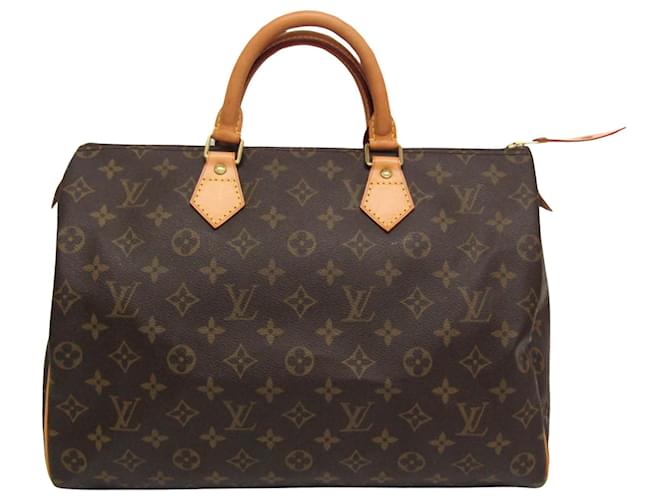 Louis Vuitton Speedy 35 Brown Cloth  ref.1374797