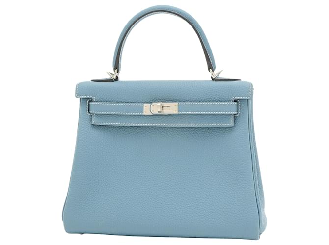 Hermès Kelly 28 Blue Leather  ref.1374800