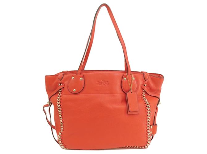 Coach Entraîneur Cuir Orange  ref.1374818