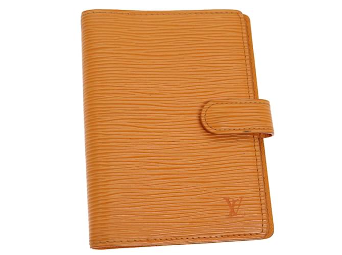 Louis Vuitton Agenda Cover Orange Leder  ref.1374819