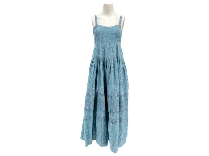 Autre Marque LOVE SHACK FANCY  Dresses T.US 2 Cotton Blue  ref.1374858