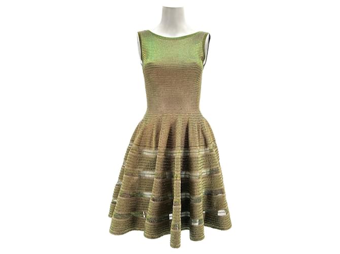 Alaïa ALAIA  Dresses T.FR 38 Viscose Green  ref.1374864