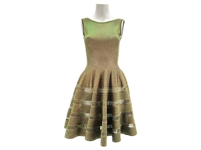 Alaïa ALAIA Vestidos T.FR 38 Viscose Verde  ref.1374864